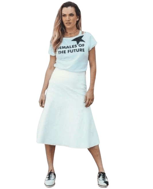 Camisa Feminina Estampada Branca FUTURE