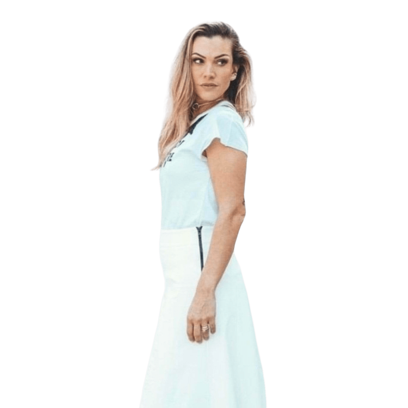 Camisa Feminina Estampada Branca FUTURE